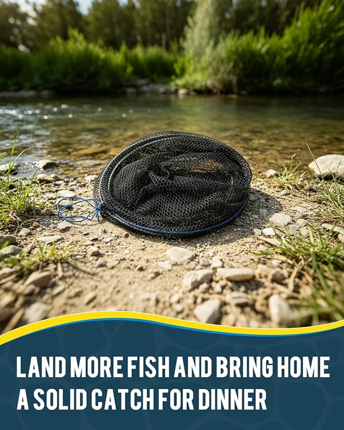 2Pack Drop Net for Pier Fishing Set, Foldable Fishing Net 31.5"×40" Hoop, Foldable Crab & Fishing Net Trap, Crab Nets for Crabbing Trap, Pier & Dock Drop Net for Crawfish, Shrimp, and Minnows