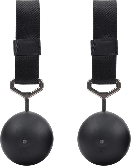 Rock Climbing Solid Training Cannonball Bomb Power Pull Up Ball Hold Grips for Straps for Finger, Forearm, Biceps, Back Muscles