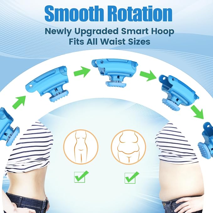 OurStarry 34 Knots Weighted Workout Hoop Plus Size, Smart Waist Exercise Ring for Adults Weight Loss