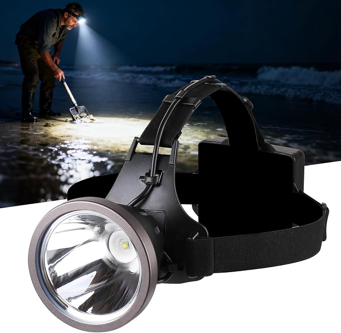 Super Bright Headlamp Rechargeable LED Headlight, SST40,3 Lighting Modes 10-30 Hours Battery Life for Work, Outdoor, Camping, Fishing(Large)