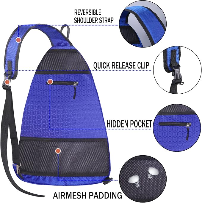 Pickleball Bag - Pickleball Bags for Women Men - Pickleball Backpack - Travel Pickleball Paddle Case, Pickle Ball Bag for Pickleball Paddle Tennis Racket, Protable Pickleball Sling Bag