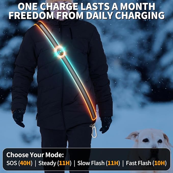 Running Lights for Runners, Reflective Running Vest for Women, Light up Running Vest Gifts for Runners, Walking Safety Gear Led Vest, Night Reflective Running Gear for Walking Dog Cycling Jogging