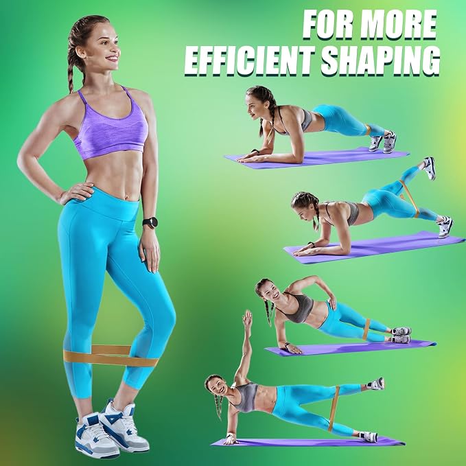 WHATAFIT Resistance Bands, Exercise Bands, Workout Bands with Handles, Door Anchor and Ankle Straps, 5 Resistance Levels Fitness Bands for Strength Training, Physical Therapy, and Home Gym Equipment