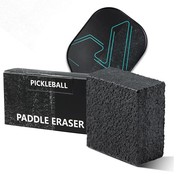 2PCS Pickleball Paddle Eraser - Best Carbon Fiber Pickle Ball Racket Cleaner, Quickly Removes Ball Residue, Dirt, Minor Scratches & Scuffs, Durable & Easy to Use