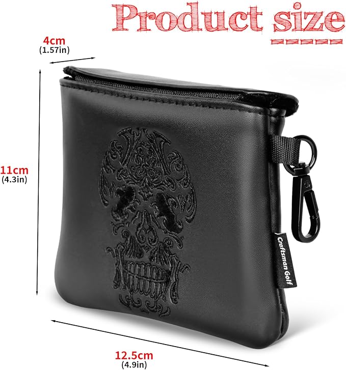 Craftsman Golf Skull Skeleton Black Golf Club Head Covers Headcover for Woods Driver and Hybrids Irons
