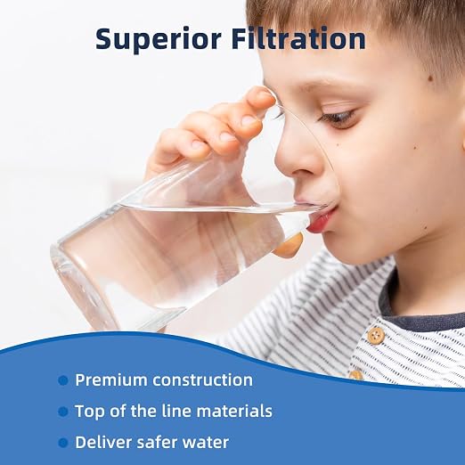 Emergency Water Filter Large Water Filtration System Survival - Hand Pump Water Filter, High Volume Water Purifier Camping, 3 Stage Water Filtration System Outdoor Portable Group Military Grade