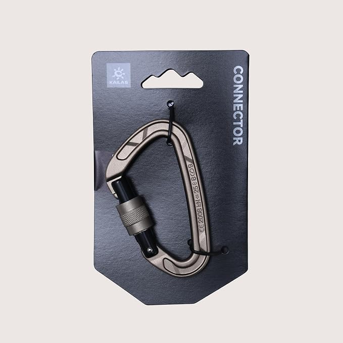 KAILAS Locking Carabiner CE Certified Oval Constructed Rock Climbing Mountaineering Rescure Standard Alumimun 25KN