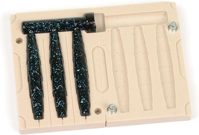 Soft Plastiс Lure Mold Making Injection Molds Fishing Googan Rattlin NED Stick 3'' Three Cavity