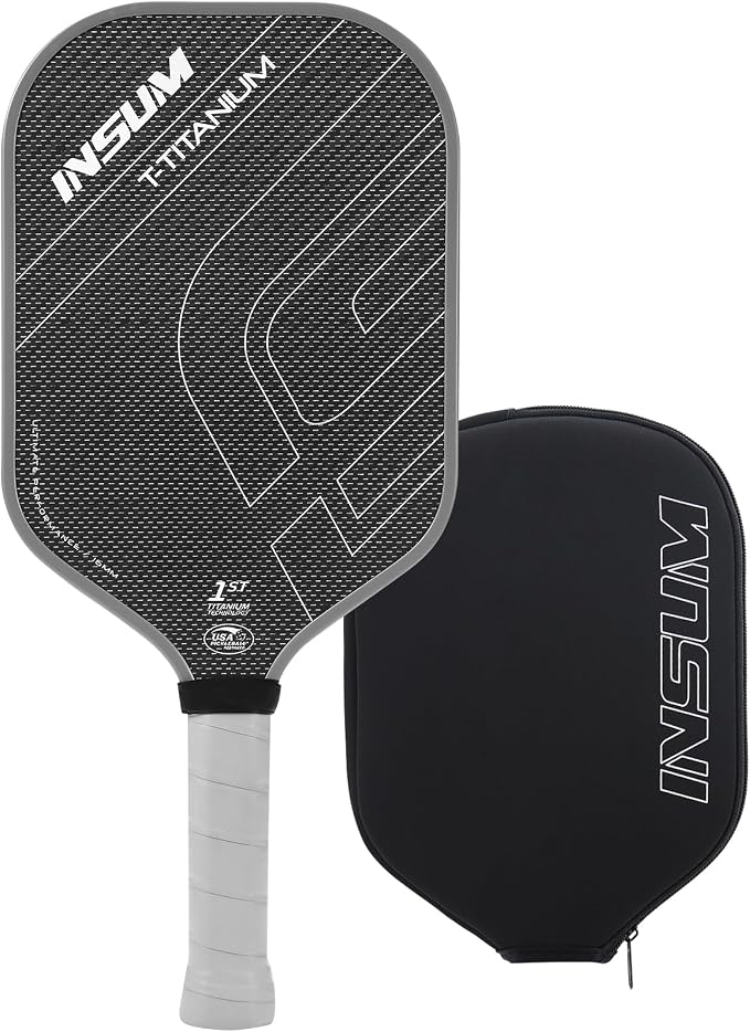 INSUM Pickleball Paddles, Carbon Fiber Pickleball Paddle with Power Polymer Core, USAPA Approved, Pro Pickleball Rackets for Ultimate Spin & Consistency