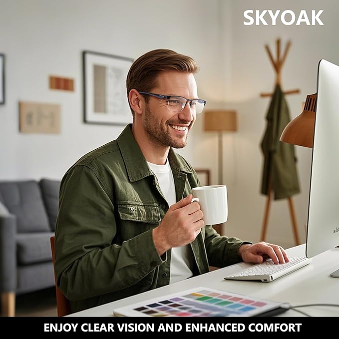 SKYOAK 2 Pack Premium Reader Sunglasses for Men with UV400 Protection Outdoors, TR90 Lightweight Tinted Reading Glasses