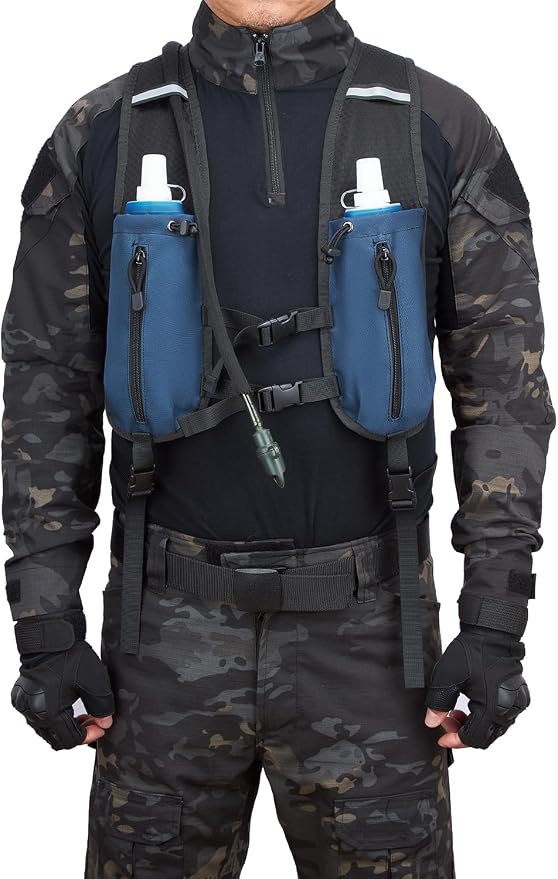 Insulated Hydration Pack Hiking Water Backpack Running Vest with 3L TPU Bladder Bag for Marathon Cycling Men