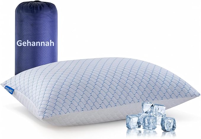 Travel Pillow - Large 1 Pack Compressible Camping Pillow for Sleeping - Shredded Memory Foam with 1 Storage Bags - Supportive for Adults, Kids, Outdoor, Backpacking, Hiking Gear
