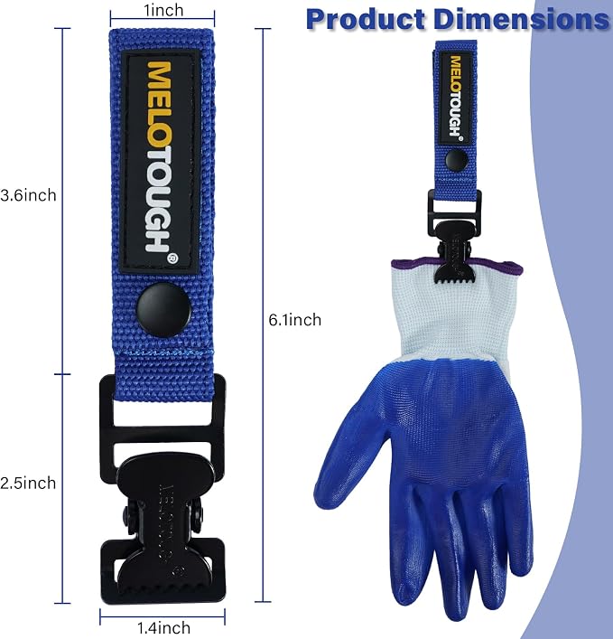 MELOTOUGH Work Glove Holder Glove Strap Quick Leash With Alligator Clip…