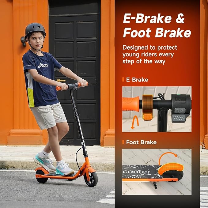Electric Scooter for Kids Ages 6-12, 150W Motor, Simple One-Button Control, 2 Safe Speeds (6/10 MPH), K2 Pro for 3 Speeds, Colorful Lights, Magnetic Charging, Dual Brake System, 154 Lbs Load Capacity