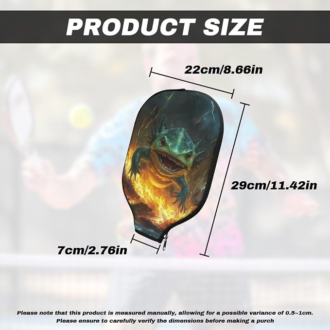 Pickleball Paddle Covers Only for Men and Women Zipper Closure Protection and Decoration