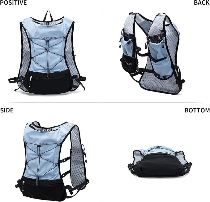 Lightweight Hydration Backpack, 1.5L Water Bag Running Vest | Marathon, Hiking, Cycling, Breathable Adjustable Design, Men & Women