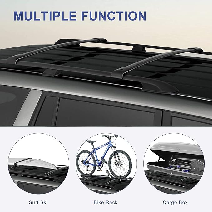 MOSTPLUS Roof Rack Cross Bar Rail Compatible with Honda Pilot 2003 2004 2005 2006 2007 2008 Cargo Racks Rooftop Luggage Canoe Kayak Carrier