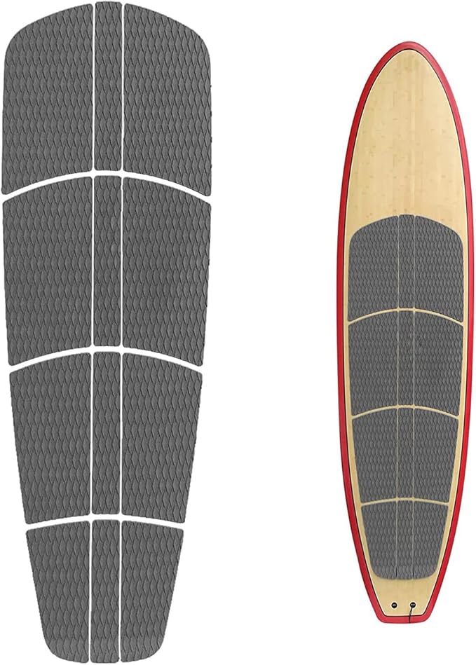 Abahub 12 Piece Surf SUP Deck Traction Pad Premium EVA with Tail Kicker for Paddleboard Longboard Surfboard Black/Blue/Gray/Navy Blue/Orange/White