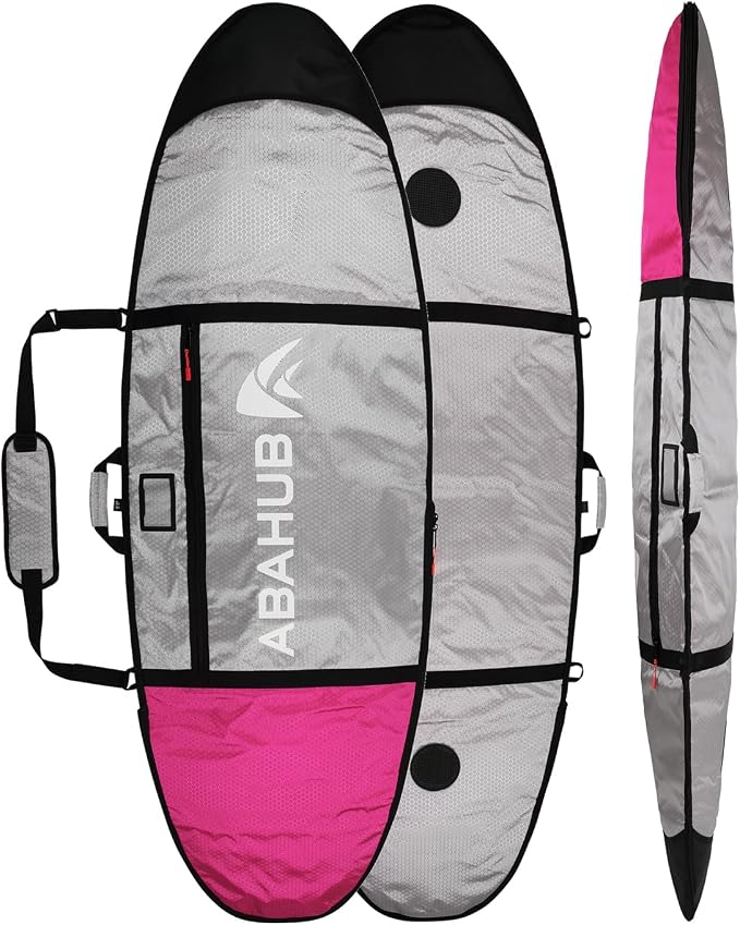 Abahub Premium Surfboard Travel Bag, Foam Padded Surf Board Cover, Shortboard Carrying Bags for Surfing, Outdoor, Airplane, Car, Truck,Size 6'0, 7'0, 7'6, 8'0, 8'6, 9'0, 9'6, 10'0