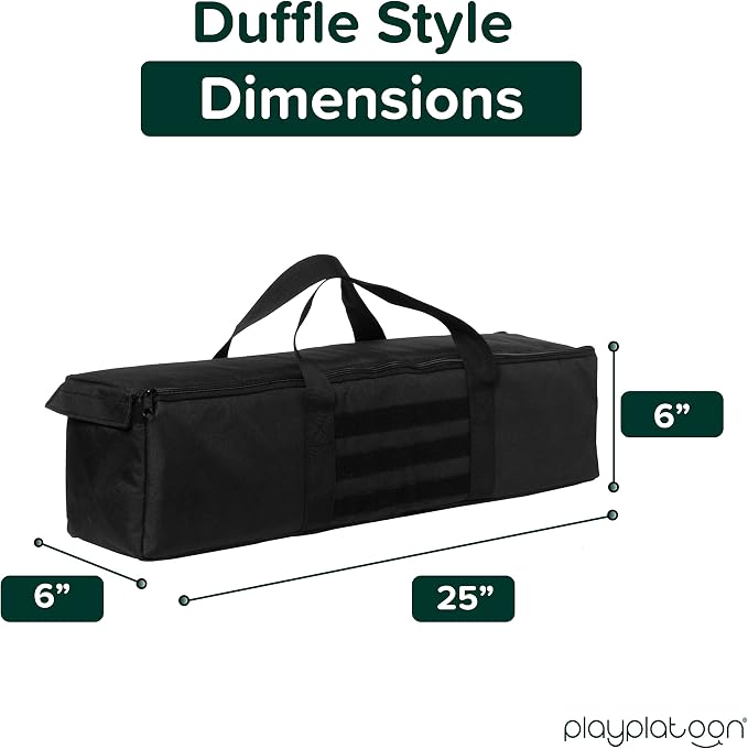 Play Platoon Cornhole Bag Carrying Bag, with 4 Separation Pouches, Black
