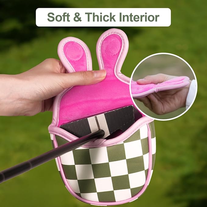 Craftsman Golf Club Cover Golf Head Cover for Driver Fairway Hybrid/Utility Woods Headcover Set Putter Head Cover for Mallet Blade DF3