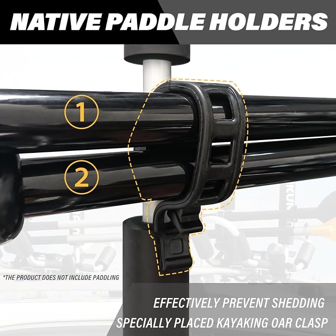 Kayak Roof Rack, Aluminum Kayak Carrier Folding J-Style Universal 3-in-1 Multifunction with Kayak Roller and Car Door Step for Canoe, SUP, Kayaks, Surfboard Rooftop Mount on SUV Car Truck Crossbars