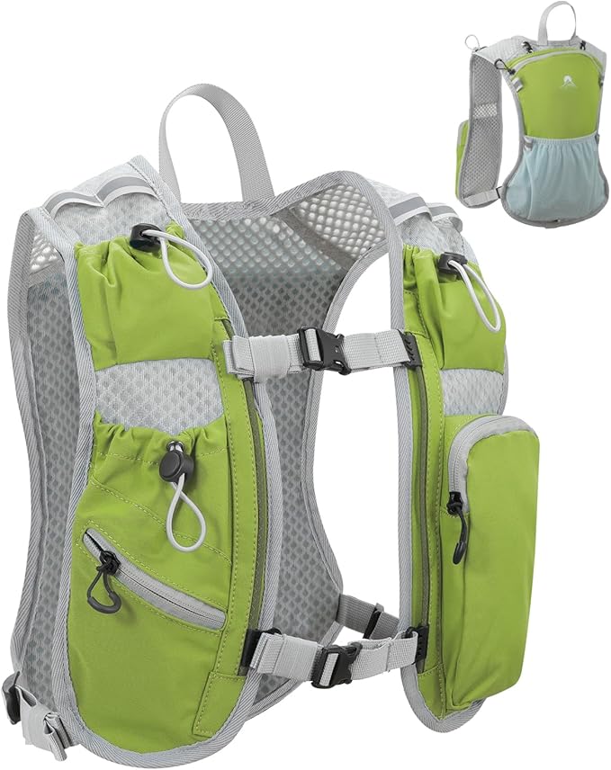 Running Vest for Women and Men, Hydration Running Backpack, Runners Vest, Hydration Vest, with Front Phone Holder, Adjustable Chest and Waist Strap
