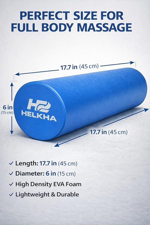 Foam Roller for Muscle Massage and Recovery – Soft Density Foam Roller for Yoga, Pilates, Physical Therapy and Gym – Back, Legs and Full Body Massage