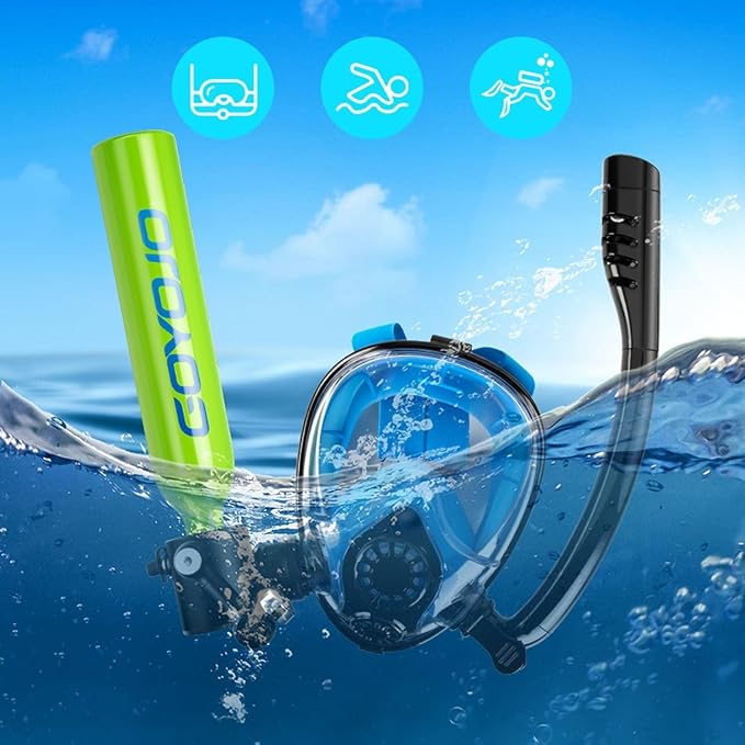 GOYOJO Mini Scuba Tank with DOT Certified, Portable Scuba Diving Kit with Optional Snorkel Mask Combo, Refillable Emergency Backup Pony Bottle for Snorkeling, Underwater Breathing, Training