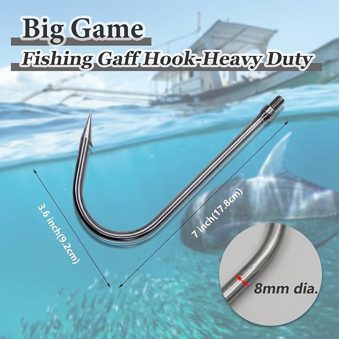 Dutiplus Telescopic Fish Gaff with 1~5 Teeth Assorted harpoons Barbed, Sea and Ice Fishing Spear Gig for Hunting Fish Frog Mole