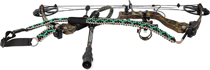 SUNYA Paracord Compound Bow Sling with V2 Upgraded Magnetic Connection System. Lightweight Hands Free Shoulder Carrying Sling for Bow Hunting, Field Archery and 3D