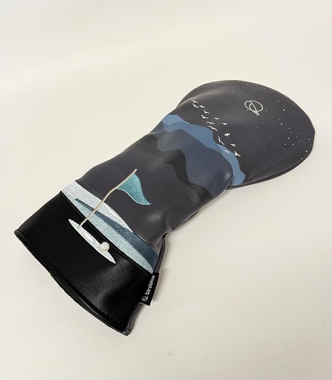 Golf Driver Headcover birdskie Premium Leather Head Cover. Digitally Printed and Embroidered Design. Head Cover for Your Driver by birdskie.