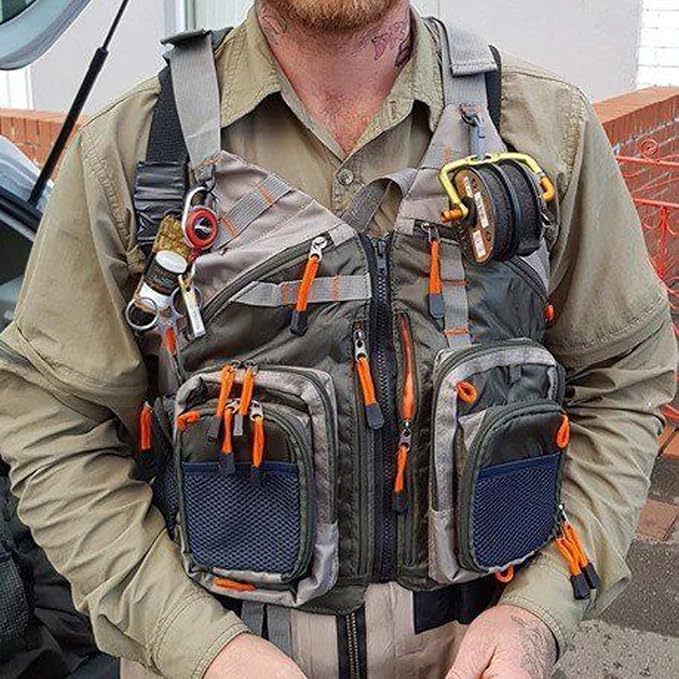 Kylebooker Fly Fishing Vest Pack Adjustable for Men and Women