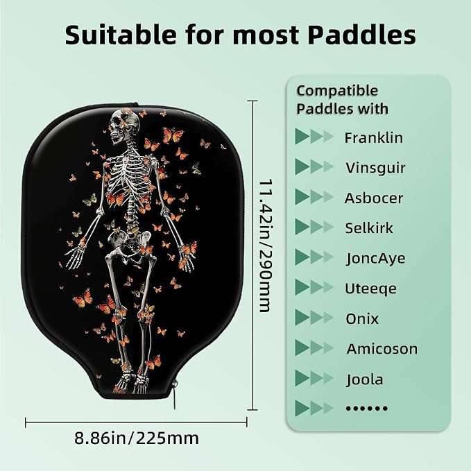 Pickleball Paddle Cover- Premium Water-Resistant Racket Sleeves with Reinforced Zippers, Universal Fit for USAPA Standard Paddles, Extra Padding Protection 6