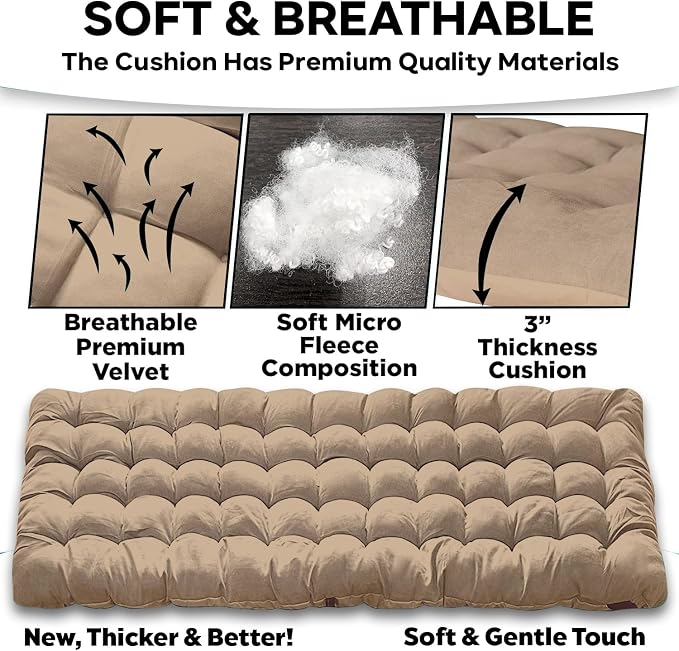 Zone Tech Camping Cot Mattress Pad Premium Quality Outdoor Comfortable Thicker Cotton Sleeping Cot Lightweight Waterproof Bottom Pad Mattress for Adult, Kid