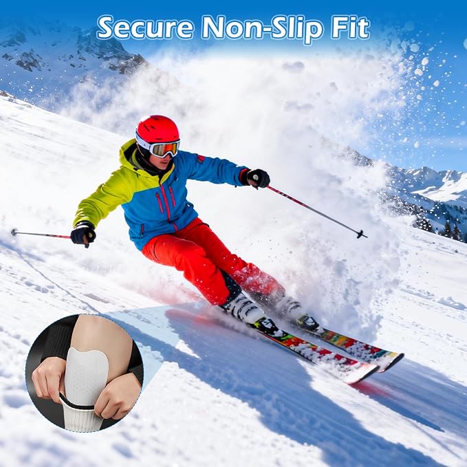 2/4/6/8 Pcs Ski Shin Guards for Boots, Gel Shin Pads for Ski & Snowboard, Lightweight Reusable Shin Protectors for Pressure Relief