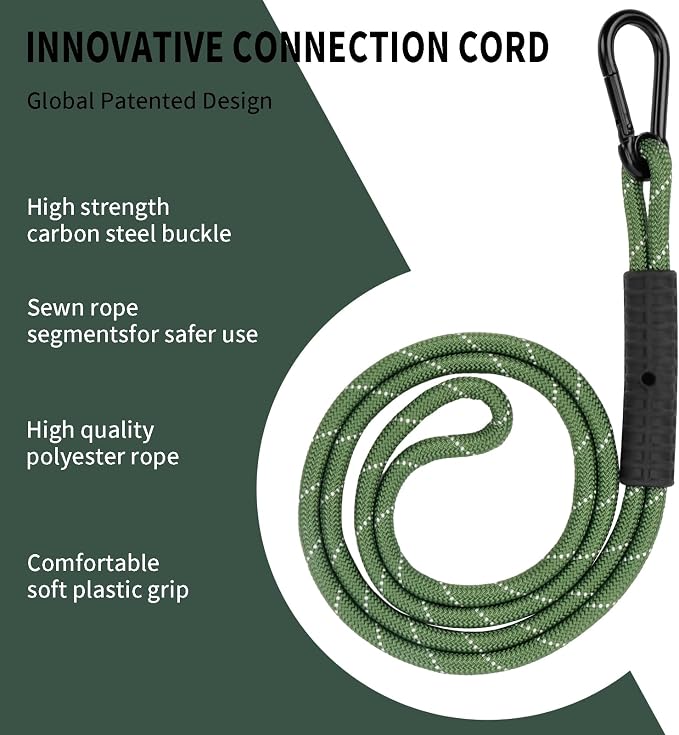 Heavy Duty Tree Swing Ropes, Hammock Tree Straps Hanging Kit, for Outdoor Swings Hammock Playground Set Accessories (8.41ft,101",Green,2Pack)