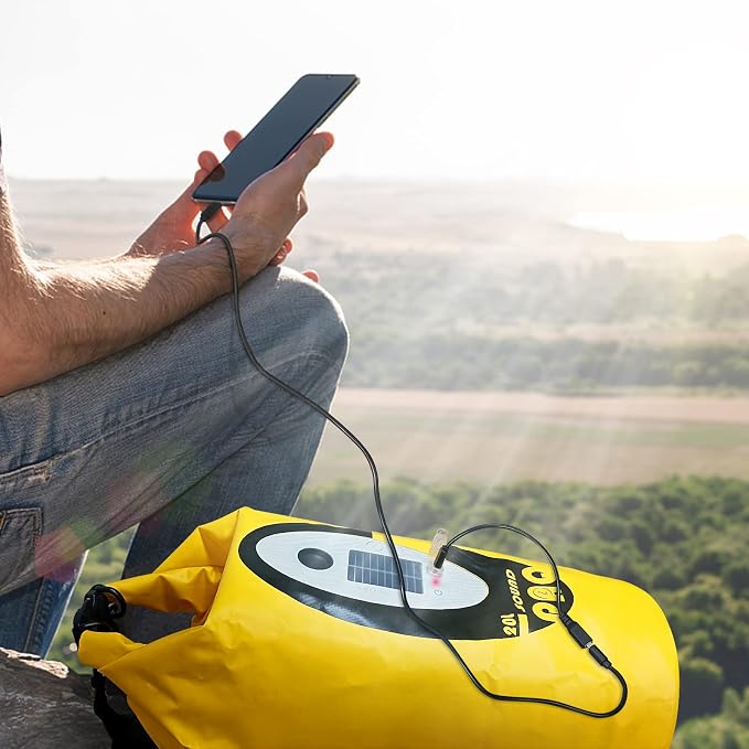 Qoolife Dry Bag Waterproof with Solar Bluetooth Speaker & Light - 10L/20L Roll Top Dry Sack Keeps Gear Dry for Men Women Kayaking, Beach, Rafting, Boating, Hiking, Camping and Fishing