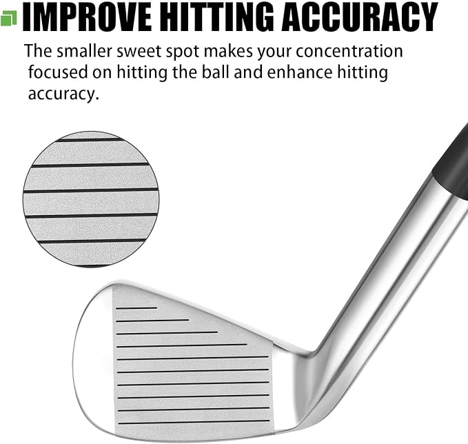 MAZEL Mini Driver/Iron Golf Clubs Swing Trainer Aid to Improve Your Hitting Accuracy & Speed