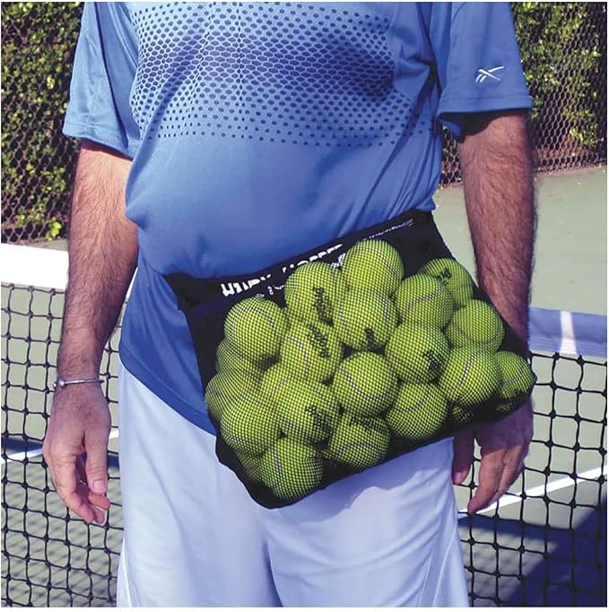 Oncourt Offcourt Handy Hopper – Stores Balls Easily/Fits Around Any Waist / 36 Tennis Ball Capacity