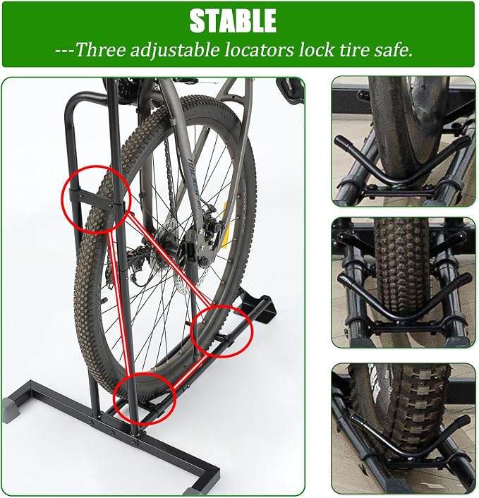 PHUNAYA Bike Stand,Vertical Bike Rack For Indoor Bike Storage,Upright Bicycle Stand Floor. (StyleA-2pack)