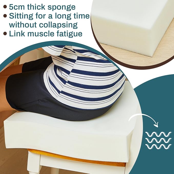 Frienda 2 Pack 6 x 26 x 26 Upholstery High Density Foam Cushion Replacement Square Cut to Size Foam Couch for Chair Couches Padding Shipping Packing DIY Cosplay Projects(White)