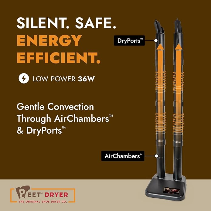 PEET, Original Dryer, Electric Shoe Dryer, Work Boots, Outdoor Gear, Athletic Gear, Silent,Energy-Efficient, Made in USA