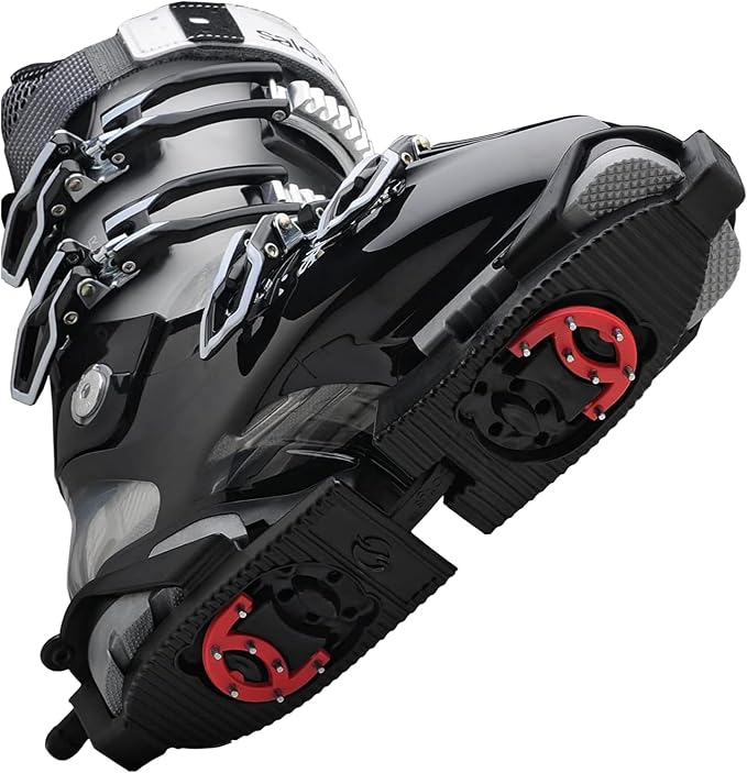 Skiskootys Ski Boot Bottom Protector with Claws - Ski Boot Traction Cleats | Foldable Slip-Resistant Tool for Walking on Ice & Snow - Adjustable Skiing Accessories - USA Made