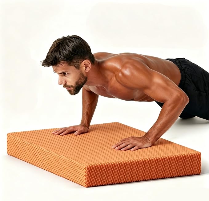 High-Density Balance Pad, Extra Large Balance Pad for Physical Therapy, TPU Foam Balance Board for Rehabilitation Stability Workout Knee and Ankle Exercise