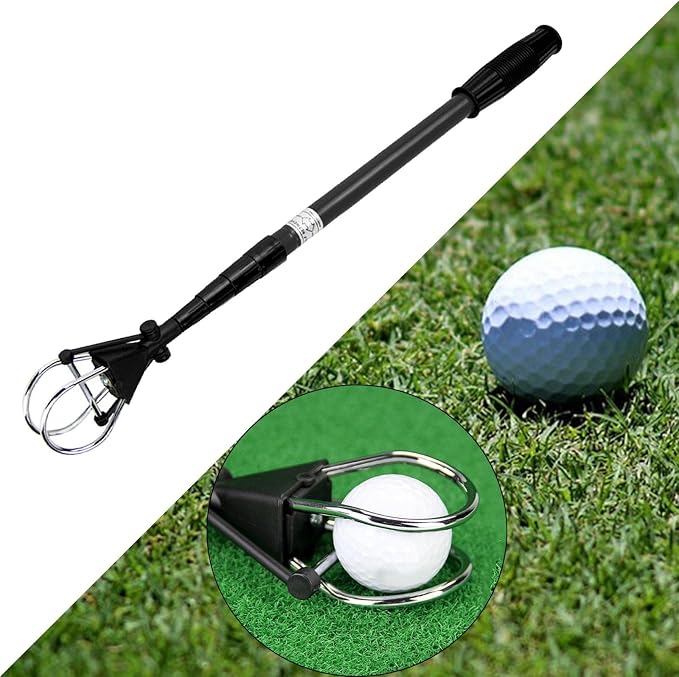 Golf Ball Retriever Telescopic Pick Up Tool Adjustable Aluminum Alloy Grabber Putter Device Tennis Ball Gatherer Extendable Function Suitable for
