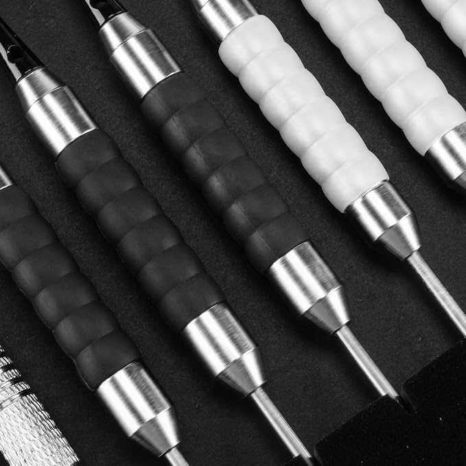 Turnart Darts Metal Tip Set - Steel Tip Darts Darts Set Professional Metal Darts 12 pcs 22/24 Grams Pro Dart Set with Stylish Case Aluminum Shafts Extra 9 Flights