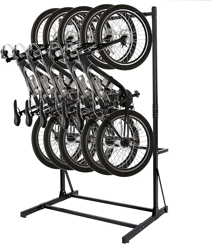 Bicycle Storage Rack for Home and Garage Organizer | Freestanding Bike Storage Rack Max 5 Bikes, Heavy-Duty Solid Steel Bike Racks for Garage