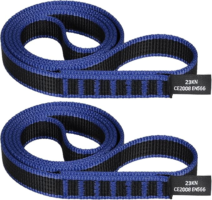 18mm Nylon Climbing Sling Runner 23KN CE2008/EN566 Certified - Webbing Straps for Outdoor Rock Climbing, Rappelling, Swing, Yoga Hammock etc