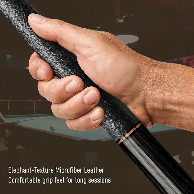 Series, Glass Fiber Pool Cue Stick, Uni-QR, 3/8-10, 5/16-18 Joint, Synthetic Leather Grip, 29" Glassfiber Shaft, 7-Layer Microfiber Tip